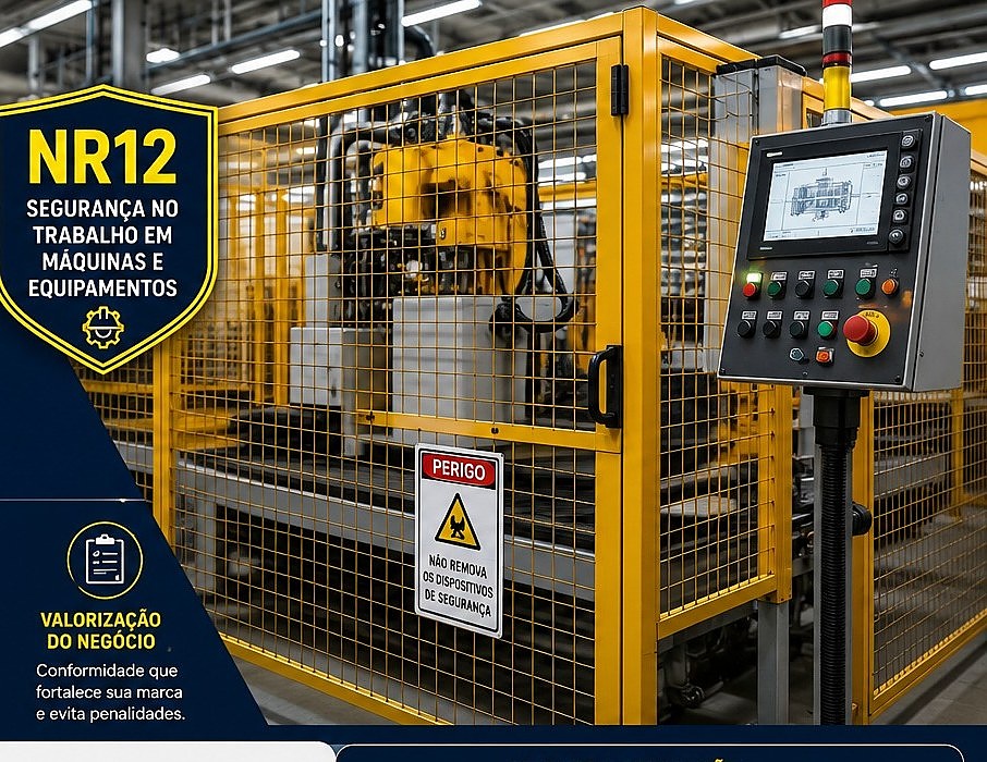 Máquina com proteção de segurança para NR12